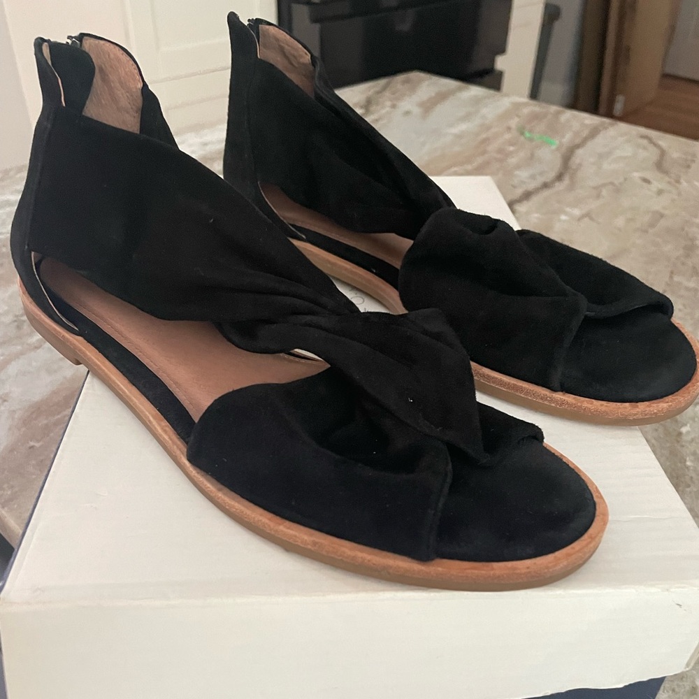 Caslon purchased from Nordstrom size 7.5 women black suede cross shoe